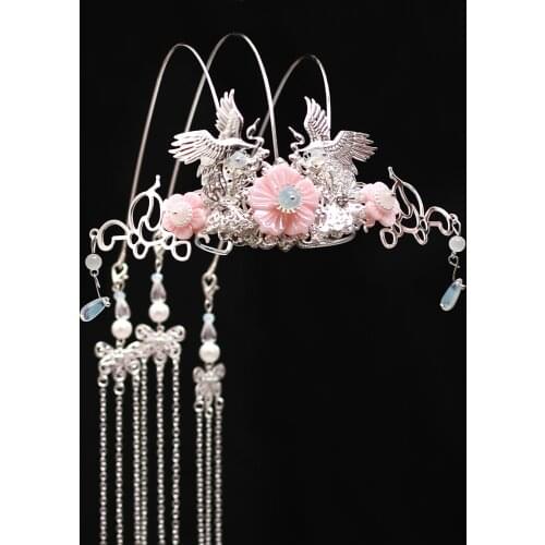 Vintage New Original Tassel Antique Phoenix Crown Head Costume Chinese Wedding hair accessories Wholesale