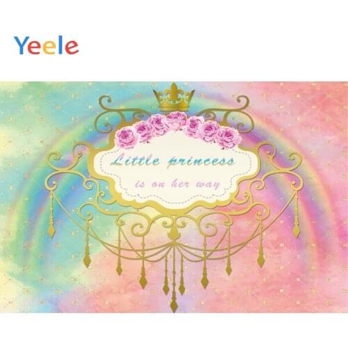 Yeele Birthday Portrait Cartoon Retro Decor Rainbow Photography Backdrops Personalized Photographic Backgrounds For Photo Studio