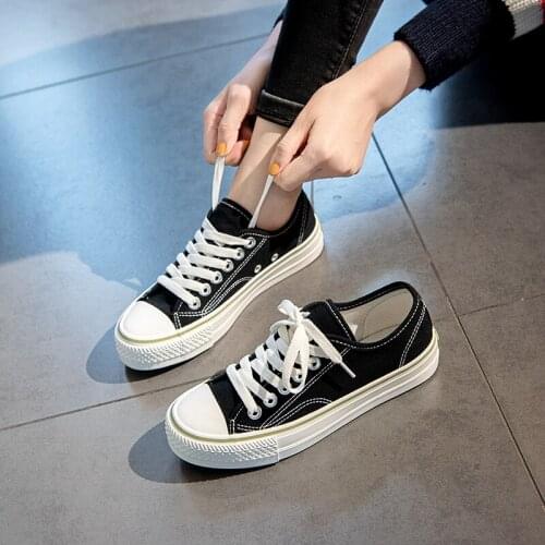 2020 new tide shoes wild student black canvas shoes womens shoes Korean ulzzang sneakers trend cloth shoes