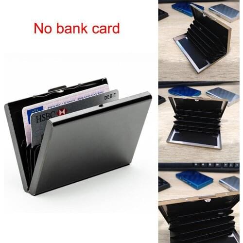 Anti-Scan RFID 1 PC Aluminum Metal Credit Card Holder Slim Protection Case Wallet Holder Card Business Case Blocking F6H4