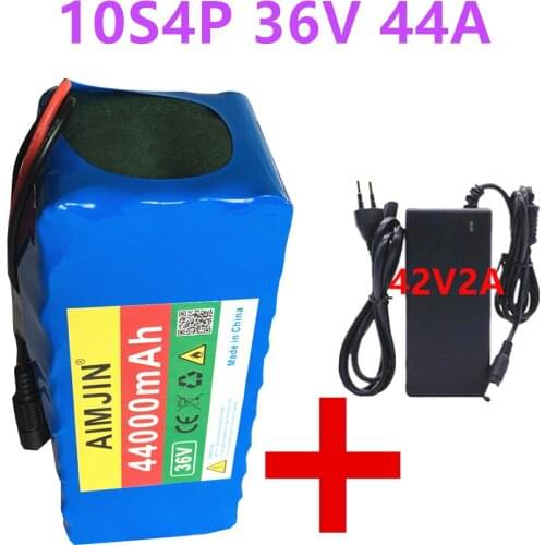 36V Battery 10S4P 44Ah Battery Pack 500W High Power Battery 42V 44000mAh Ebike Electric Bicycle BMS