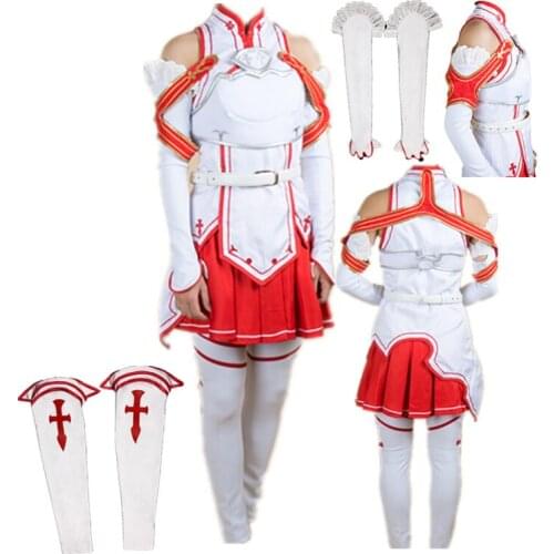 Anime Inspired By Sword Art Online Yuuki Asuna Cosplay Costume SAO Asuna Halloween