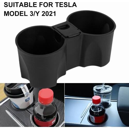 Car Center Console Cup Holder Cup Holder Insert Shakeproof Leakproof Interior Car Accessory for 2021 Tesla Model 3 Model Y