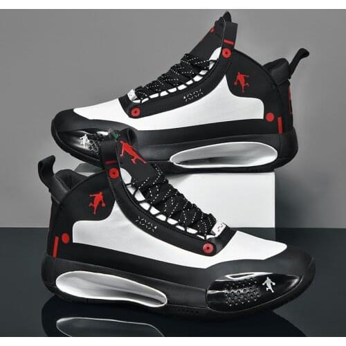 Basketball Shoes for Men Lace-Up High Top Sneakers Mens Retro China Jordan Basketball Shoes Breathable Sneakers Walking Shoes