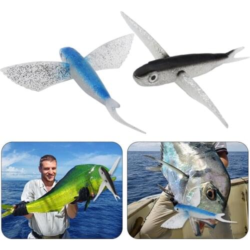 Bionic Flying Fish Sea Fish Soft Tuna Lure Suitable For Tuna Horse Mackerel Catfish Offshore Trolling Onshore Floating Crankbait