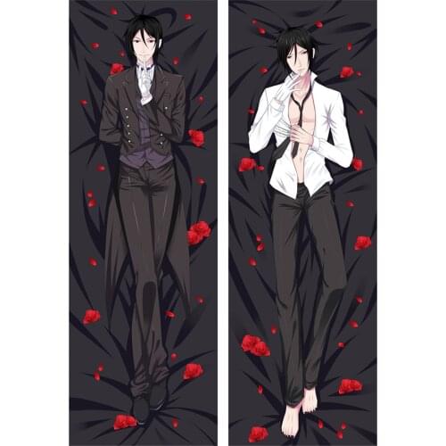 Anime Black Butler Sebastian Michaelis Cosplay Dakimakura Pillow Case Hugging Body