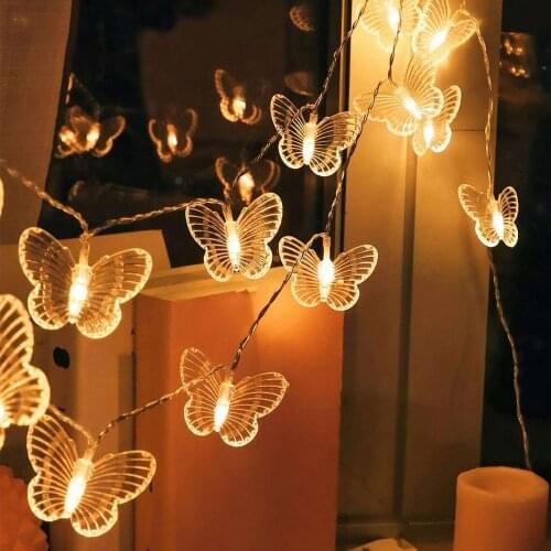 300cm 20 Lamp Beads Butterfly Dragonfly Decorative Light String Courtyard Decor Waterproof Fairy Lamps Holiday Decoration