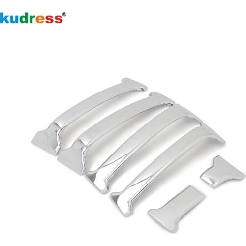 For Toyota Prado j150 J 150 2014 2015 ABS Chrome Front Center Grill Around Molding Cover Trim Racing Mesh Garnish Accessories