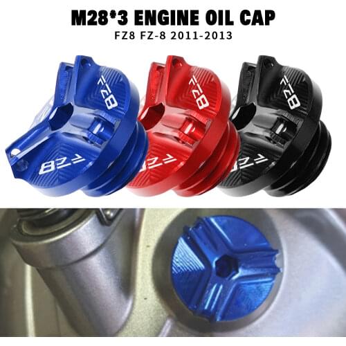 For Yamaha FZ8 Motorcycle Aluminum Engine Oil Filter Cup Plug Cover Screw Moto Parts FZ 8 2011 2012 2013 Accessories