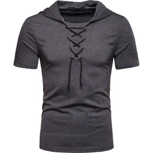 EACHIN Men's T-shirts With A Hood