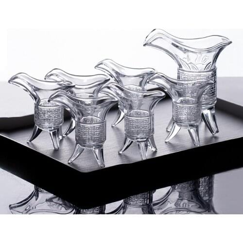 GIEMZA Drinking Glasses China Emperors Cup Wine Bottle Earl of Cups Shot Glass Whiskey Liquor White Spirit Container Utensils