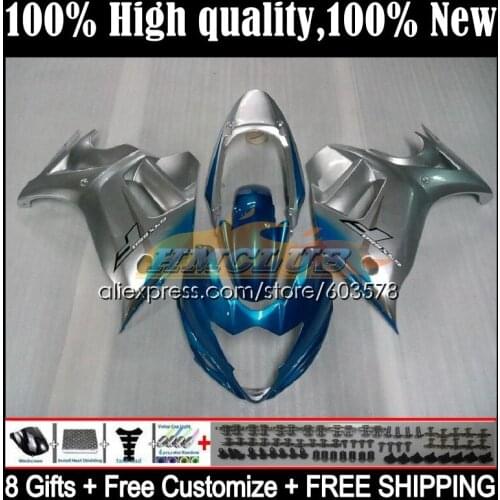 GSX650F For SUZUKI KATANA GSXF 650 08 09 10 11 12 13 14 15CL.15 GSXF650 2008 2009 2010 2011 2012 2013 2014 Fairing Cyan silver