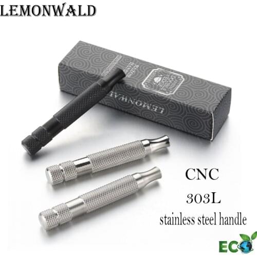 LEMONWALD Double Edged Razor Handle, Safety Razor, Stainless Steel Handle