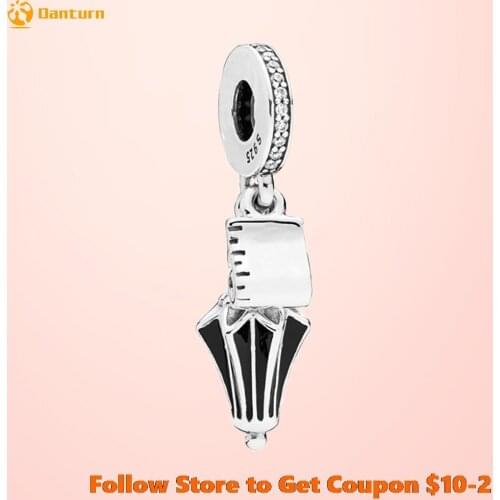 Fashion 925 Sterling Silver Beads Mary Poppins' Umbrella Dang Charms Pendant fit Original Pandora Bracelets Women DIY Jewelry