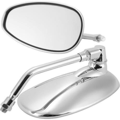 2Pcs 10mm durable Motorcycle Motorbike Handlebar Rear View mirro wide viewing angle Side Mirrors Replacements Automobile Access