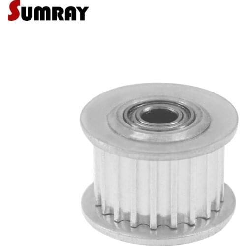 SUMRAY Idler Pulley MXL 20T Bearing Pulley Wheel 3/4/5mm bore Passive Timing Pulley 7/11mm Stepper Motor Pulley 2PCS