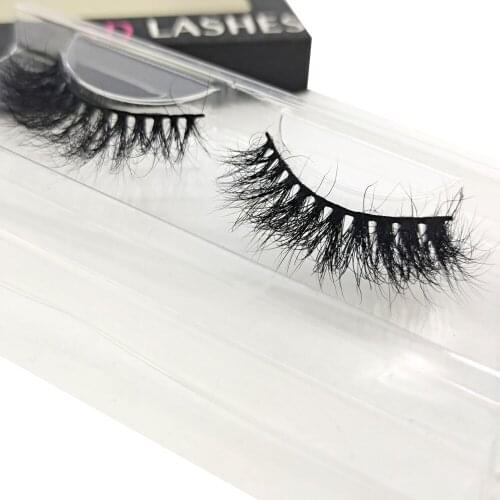 NEW 1 Pair 20mm Natural Lashes Thin Band Mink Fluffy Thick Cross Cruelty free Depth Volume Makeup Reusable Mink Eyelashes