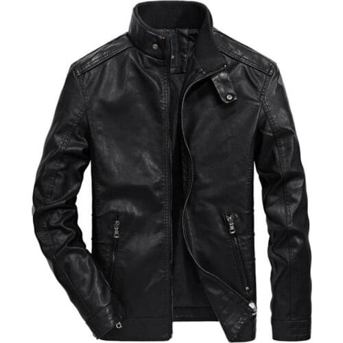 2020 autumn and winter new mens leather jackets Warm and comfortable mens jacket Leisure big size locomotive Mens coat