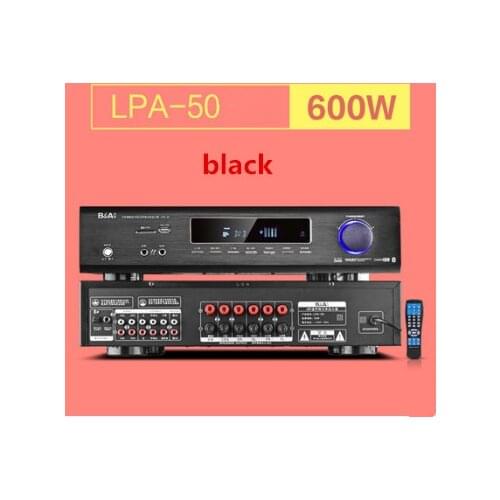 NEW LPA50 600W FIHI AV 5.1 channel home theater Bluetooth 4.0 digital audio amplifier with Fiber coaxial USB SD lossless player