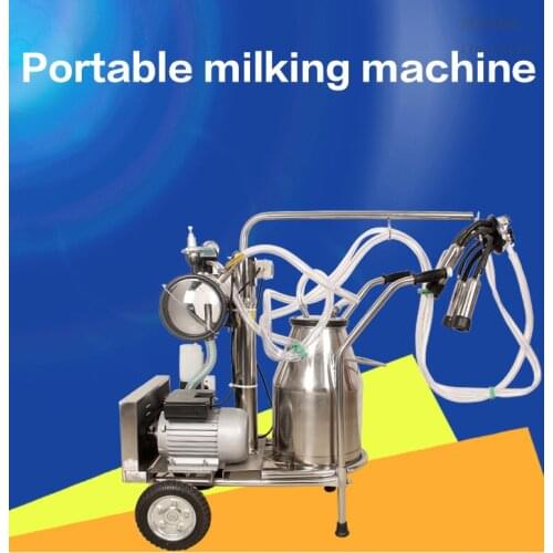 Movable Vacuum Stainless Steel Portable Single Tank Cow Milking Machine Price