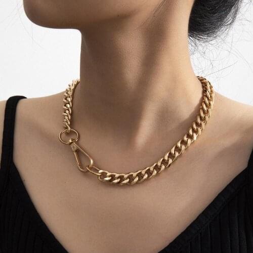 Simple Design Chain Necklaces For Women Jewelry Gold/Silver Metal Choker Necklace Femme Collar Bijoux