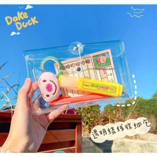 Transparent Large Capacity Pencil Bag Case Ins Waterproof Portable Pencils Pouch Stationery Back To School