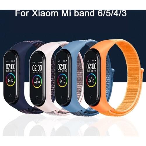 For Xiaomi Mi Band 6/5/4/3 Nylon Wrist Band Sport Wristband Watch Strap For xiaomi my band belt 5 6 watch Bracelet Watchbands