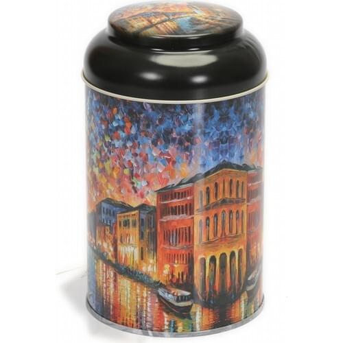 Patterned Metal Storage Container Cylinder Dome Cover 1,21 Lt Aid Home Accessory Luxury 2021 Discounted Product