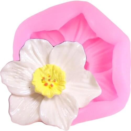 Plumeria Flower Silicone Mold Cupcake Topper Fondant Cake Decorating Tools Chocolate Gumpaste Mould Candy Clay Resin Moulds