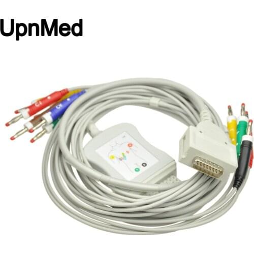 Compatible EKG Patient monitor of Burdick EK-10 12 lead EKG cable,Banana types, Standard IEC