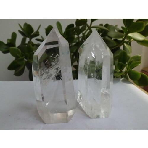 Xd j00558 2 Natural Clear Quartz Crystal Point Cut Polished Healing China