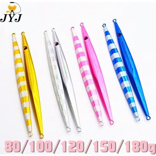1PC Metal jig 80g 100g 120g 150g 180g Fish Speed Jig Jerkbait Saltwater Metal Jig Lure Fishing Lure Hard Lure
