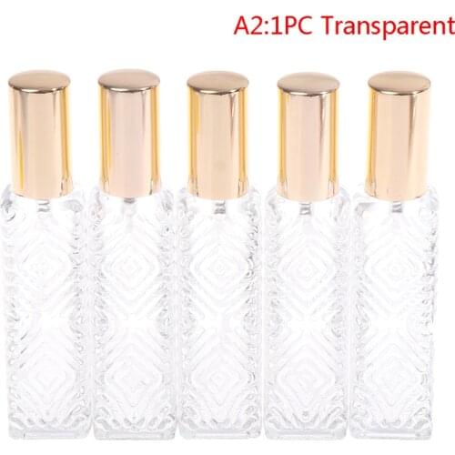 15ml Mini Glass Vials Colorful Square Glass Perfume Bottle Thick Mini Fragrance Cosmetic Packaging Spray Bottle Refillable