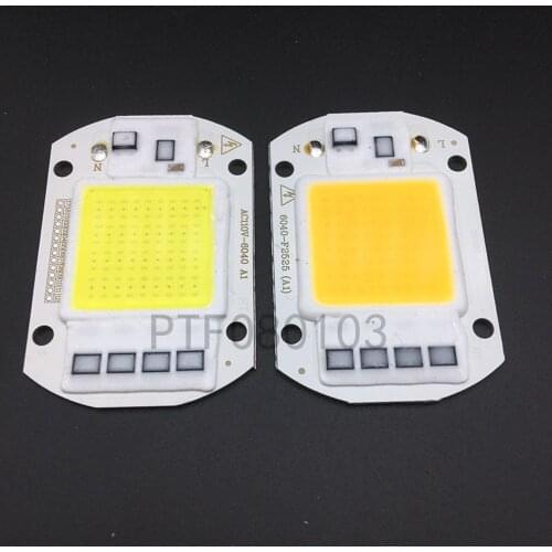 2PCS LED COB Lamp Chip 50W 220V 110V Input Smart IC Driver Fit For DIY LED Floodlight Spotlight Cold White Warm White