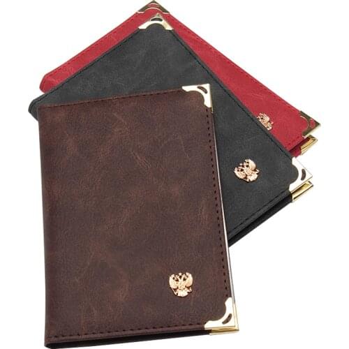 Russian black Retro Style Auto Driver License Bag PU Leather Cover for Car Driving Documents Card Credit Holder Wallet Case