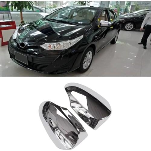 For Toyota Vios Yaris Sedan 2019 2020 Car Styling Accessories ABS Chrome Side Rearview Mirrors Decoration Cover Trim 2pcs