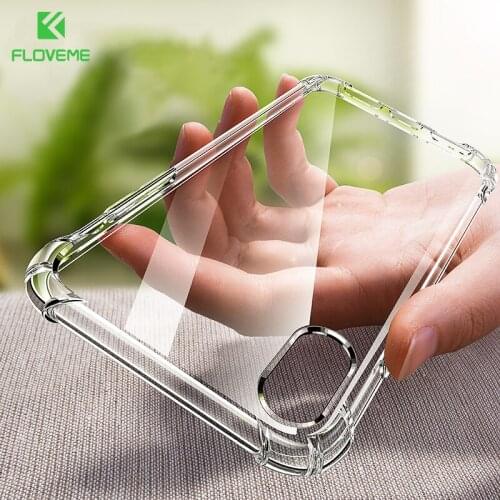 FLOVEME Shockproof Phone Case for iPhone X iPhone 7 8 plus Clear Soft Silicon Case for iPhone 7 6 6s plus Transparent Cover Capa