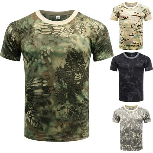 Men T shirt Army Military Tactical Quick Drying Hiking T-Shirts Soldier Short Sleeve Resistant Tee Breathable Polyester T Shirt