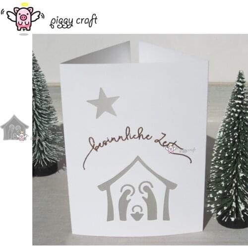 Piggy Craft metal cutting dies cut die mold Prayer hut decoration Scrapbook paper craft knife mould blade punch stencils dies