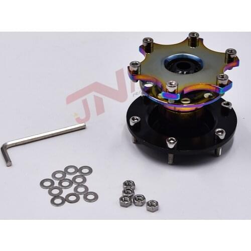Neo Chrome Universal for 6 hole Steering Wheel Hub Quick Release Hub Boss Kit Wheel Hub Adapter