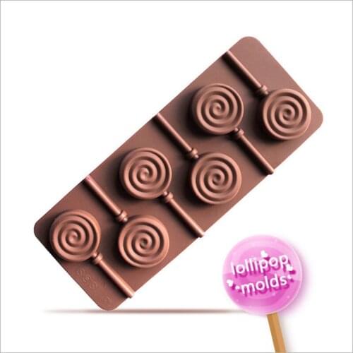 Doughnut Lollipop Silicone Mold DIY Bakeware 3D Handmade Lolly Candy Chocolate Mold With Stick Shape Jelly Pudding Molds