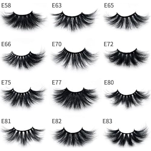 25 mm eyelashes MINK false eyelashes European and American new e series eyelashes 3D mink false eyelashes 3D false eyelashes