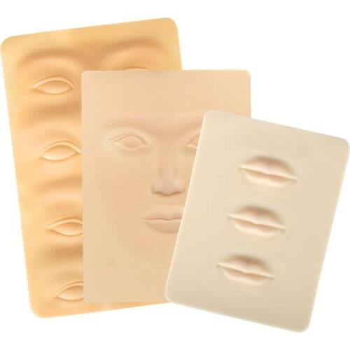 1Pc Silicone 3D Tattoo Practice Fake Skin Eyebrow Lips Face Eyes Permanent Makeup Beginner Microblading Training Skin