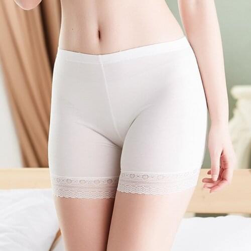 Seamless Underwear Shorts Women Soft Safety Short Pants Female Sexy Lace Black Boxers Women Plus Size Boyshort Panties For Women