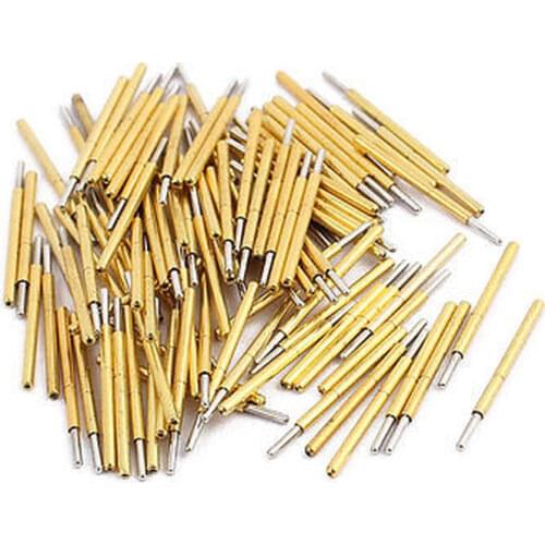 100PCS / Package P75-J Small Round Head Spring Test Probe Diameter 1.02mm Length 16.5mm PCB Test Pin