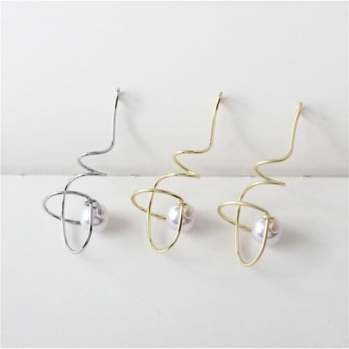 30pcs/lot beads decoration geometry winding spiral irregular shape alloy floating locket charms diy jewelry earring accessory