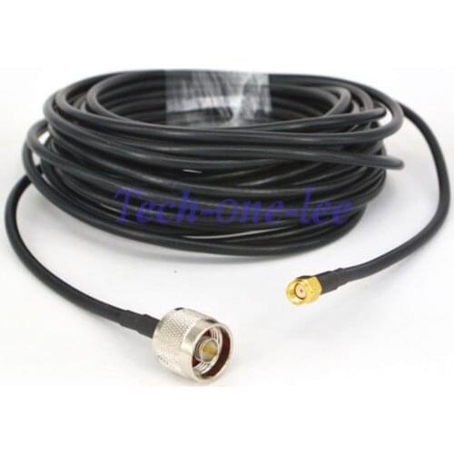 5 piece/lot N Male to RP-SMA Male WIFI Antenna Extension Cable RG58 Coaxial Pigtail 5M