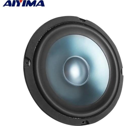 AIYIMA 1PCS 6.5 Inch Midrange Woofer Speaker Driver 4 Ohm 80W Audio Mid Bass Loudspeaker Woofer DIY Car DIY Sound System
