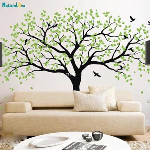 Large Size Tree Wall Sticker Home Decal Art Delicate Removable Murals Home Decor Living Room Nursery Design YT3604