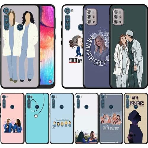 Case for Motorola Moto G9 Play G8 Power Lite One Fusion Plus G Stylus Black Antiscratch Phone Cover Coque Grey Is Anatomy TV
